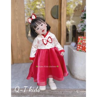 Siêu phẩm hanbok kèm bờm nơ ngoc cho bé gái - hanbok