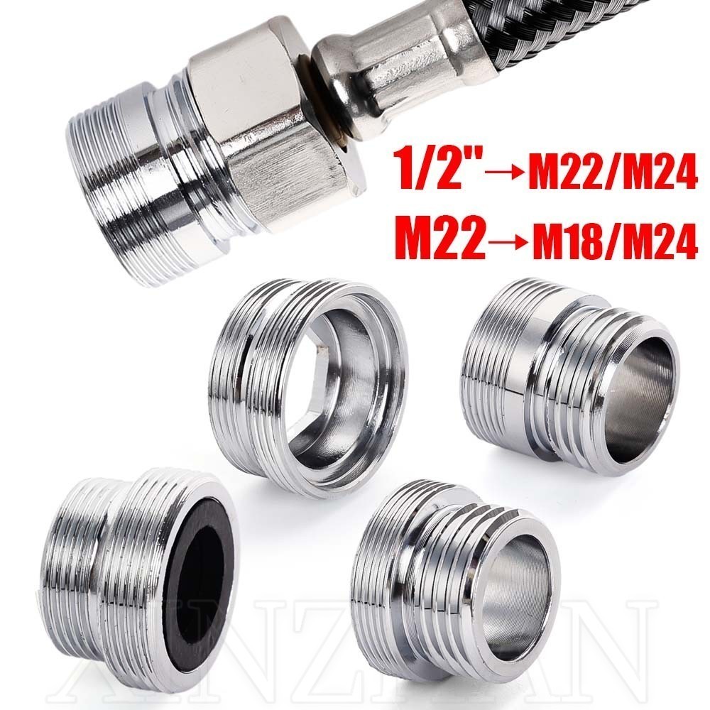 Khớp Nối Vòi Nước 22mm Male Sang M18 M24 M22 M24-1 / 2 '' Male Bằng Nhôm