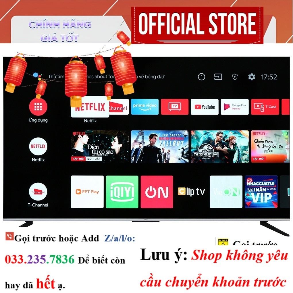 |New| Android Tivi TCL 65P737 4K 65 inch