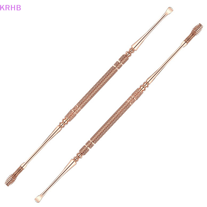 Krhb Đôi Đầu Thép Không Gỉ Xoắn Ốc Earpick Earwax Dụng Cụ Đào MỚI