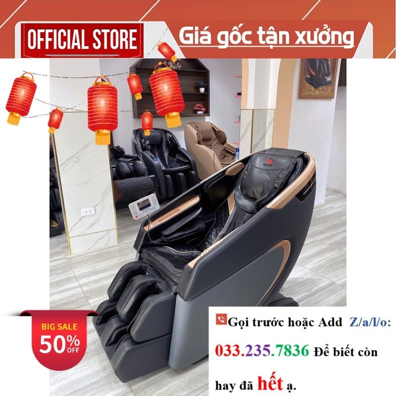 Ghế massage toàn thân Okinawa OS-392 bi silicon di chuyển công nghệ 4D 