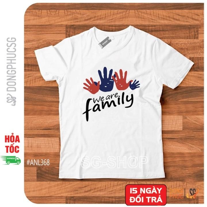 Áo thun đồng phục gia đình hội nhóm thun cotton mềm mịn dày dặn màu trắng ANL368 | DONGPHUCSG