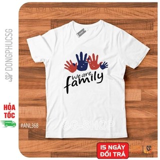 Áo thun đồng phục gia đình hội nhóm thun cotton mềm mịn dày dặn màu trắng ANL368 | DONGPHUCSG