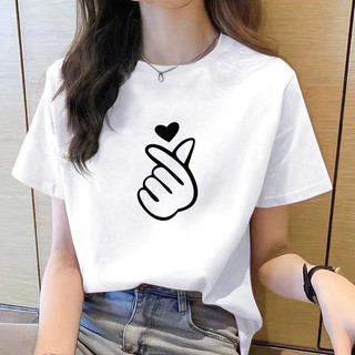 Áo thun nữ tay ngắn màu trắng dành cho nữ Áo thun nữ cổ tròn dáng rộng Áo thun thời trang dành cho phụ nữ ❥ ❈ ❈ ❈ ❈ ❥