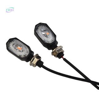 Turn Signal Lights 12V 2pcs Black Blinker Indicator Mini Motorcycle New[EXQU]