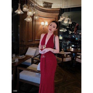 Đầm Yếm Đính Charm Chouchou - Đỏ
