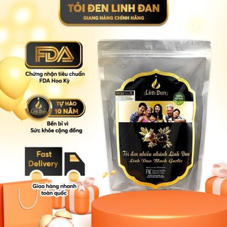 Tỏi đen Linh Đan lên men tự nhiên 60 ngày thơm, ngon, dẻo 500g