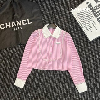 Áo Sơmi Kẻ Sọc Croptop[ Mai Shop]