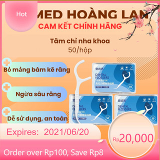 Tăm chỉ nha khoa hộp 50 Cây Dental Flossers tăm chỉ vệ sinh răng miệng