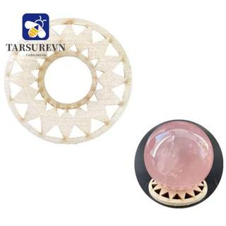 Tarsurevn gỗ pha lê bóng đứng pha lê khắc đá cho quả cầu 30-150 mm bền thiền trang trí đồ trang trí bằng gỗ hình cầu pha lê hiển thị chân đế