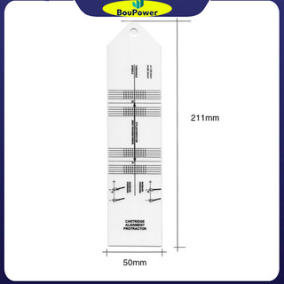 Boupower Cartridge Alignment Protractor Acrylic Turntable Cartridge Alignment Protractor Tool Vinyl Hiệu chuẩn