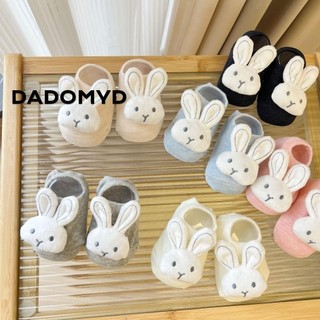 DADOMYD sàn chống trượt bằng silicon cho bé LUOYAO, Tất chống trượt mềm mại và thân thiện với da Thỏ dễ thương cho trẻ sơ sinh, Tất sàn đồ chơi Cotton thấm mồ hôi và thoáng khí
