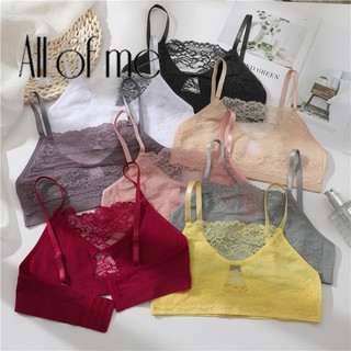 Allofme Rỗng Ra Ren Áo Dành Cho Nữ Xe Tăng Top Thể Dục Quần Lót Nữ Push Up Nữ Bralette 2024 Xuân Hè