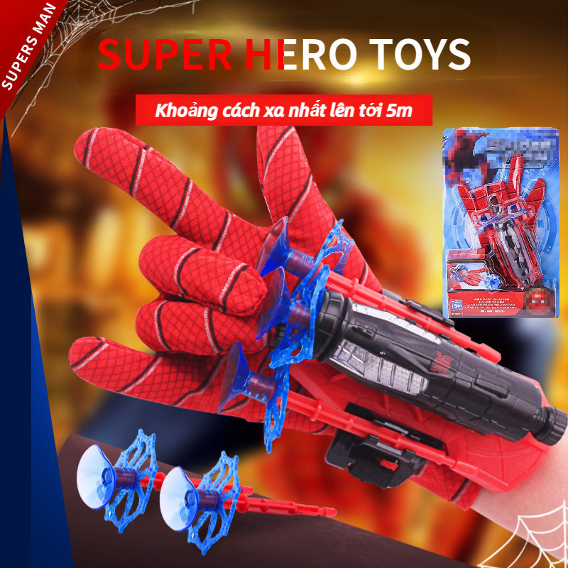 Đồng Hồ Đeo Tay Trẻ Em Hero Launcher Lụa Phản Lực Có Thể Dính Vào Tường Đồ Chơi Cổ Tay