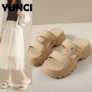 YUNCI  dép cross sục nữ 2023 HOTSALE Giày slip-on Phong cách thể thao Thiết kế độc đáo Nổi bật Cổ điển Đế linh hoạt FDL24403F9 14Z240401