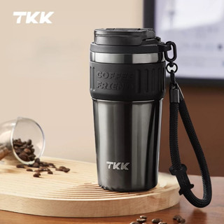  【LUCKY Cốc giữ nhiệt cầm tay TKK lót gốm cốc giữ nhiệt cà phê inox 316 cốc nước văn phòng có ống hút cách nhiệt và cách lạnh dùng mọi mùa dung tích lớn 630ml 