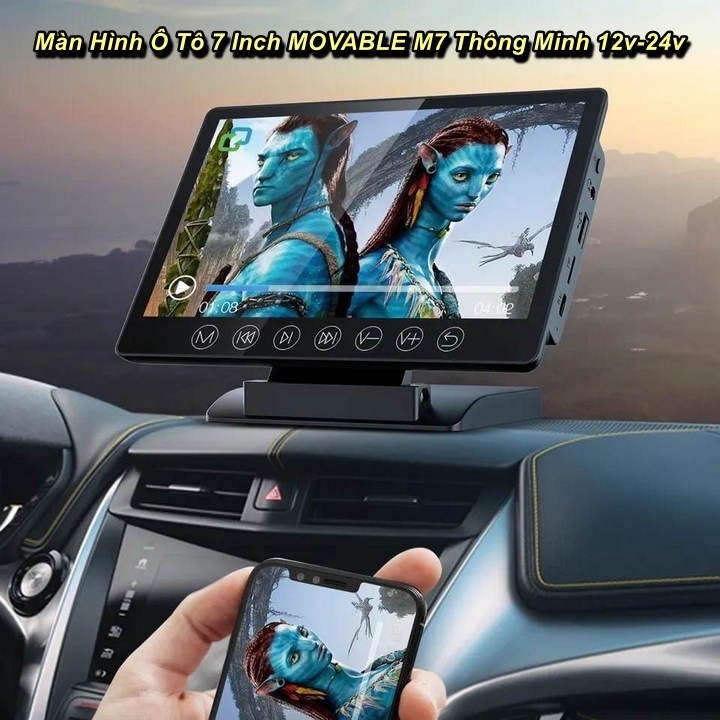 Màn Hình Ô Tô LCD 7 Inch MOVABLE M7 Thông Minh 12v-24v Display Monitor