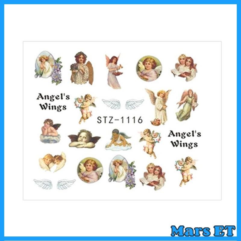 Marset Angel Nail Water Transfer Sticker Angel Cupid Nail Decal Valentines Nail Sticker