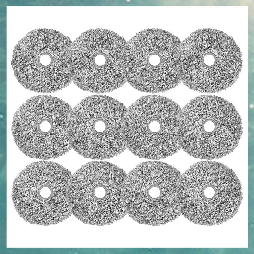 [Uhktyltui.vn] 12 Chiếc Lau Nhà Vải Cho Lydsto W2 Robot Hút Bụi Dự Phòng Phụ Kiện Thay Thế Cây Lau N