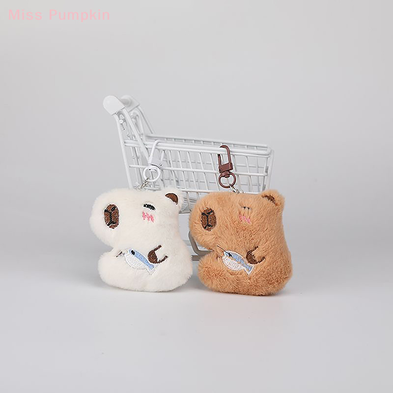 Móc Khóa Búp Bê Nhồi Bông Capybara Sáng Tạo Dễ Thương Trang Trí Ba Lô [Prered]