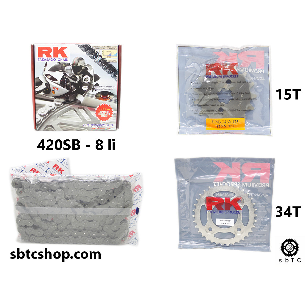 NSD Nhông sên dĩa RK Honda MSX 125 chính hãng