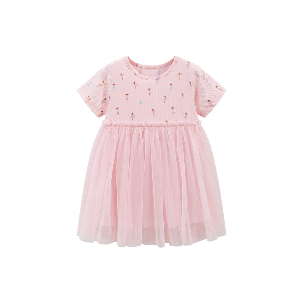 Đầm Công Chúa Tay Dài Chất Liệu cotton Thêu Họa Tiết Xinh Xắn Cho Bé Gái