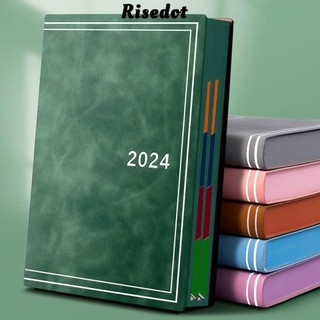 Risedot Kế hoạch làm việc hàng ngày, Lịch trình hàng ngày 2024 Công cụ lập kế hoạch hàng ngày, Bìa cứng A5 Lịch hẹn sổ tay