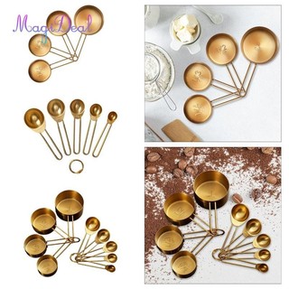 Bộ cốc đo bằng thép không gỉ MagiDeal, Dụng cụ đo lường nướng bánh, Dụng cụ làm bánh nấu ăn nhà bếp cho sữa, nước, nấu ăn