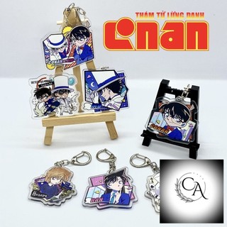 Móc Khóa Conan Nhựa Acrylic Hai Mặt Hoạt Hình Anime Manga Dễ Thương
