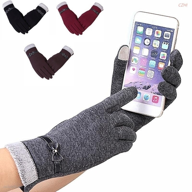 1 đôi màn hình cảm ứng luva găng tay nữ mùa đông cho nữ thể dục guantes mujer