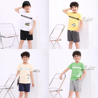 Bộ cộc tay bé trai cotton Dokma DB1445