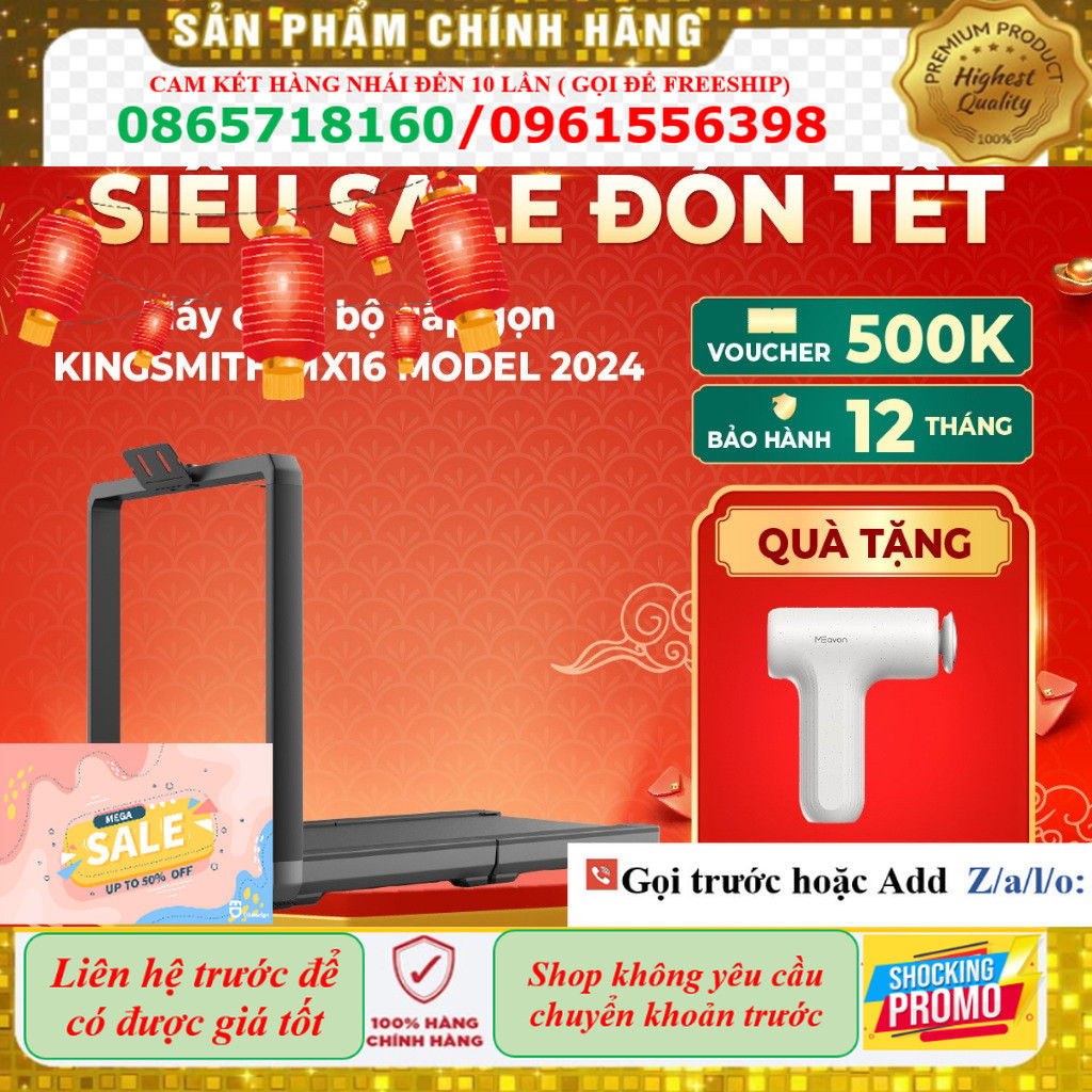 >> Máy Chạy Bộ Gấp Gọn KingSmith MX16 - Model 2024 - Tốc Độ Chạy 16Km/h - BH 12 Tháng