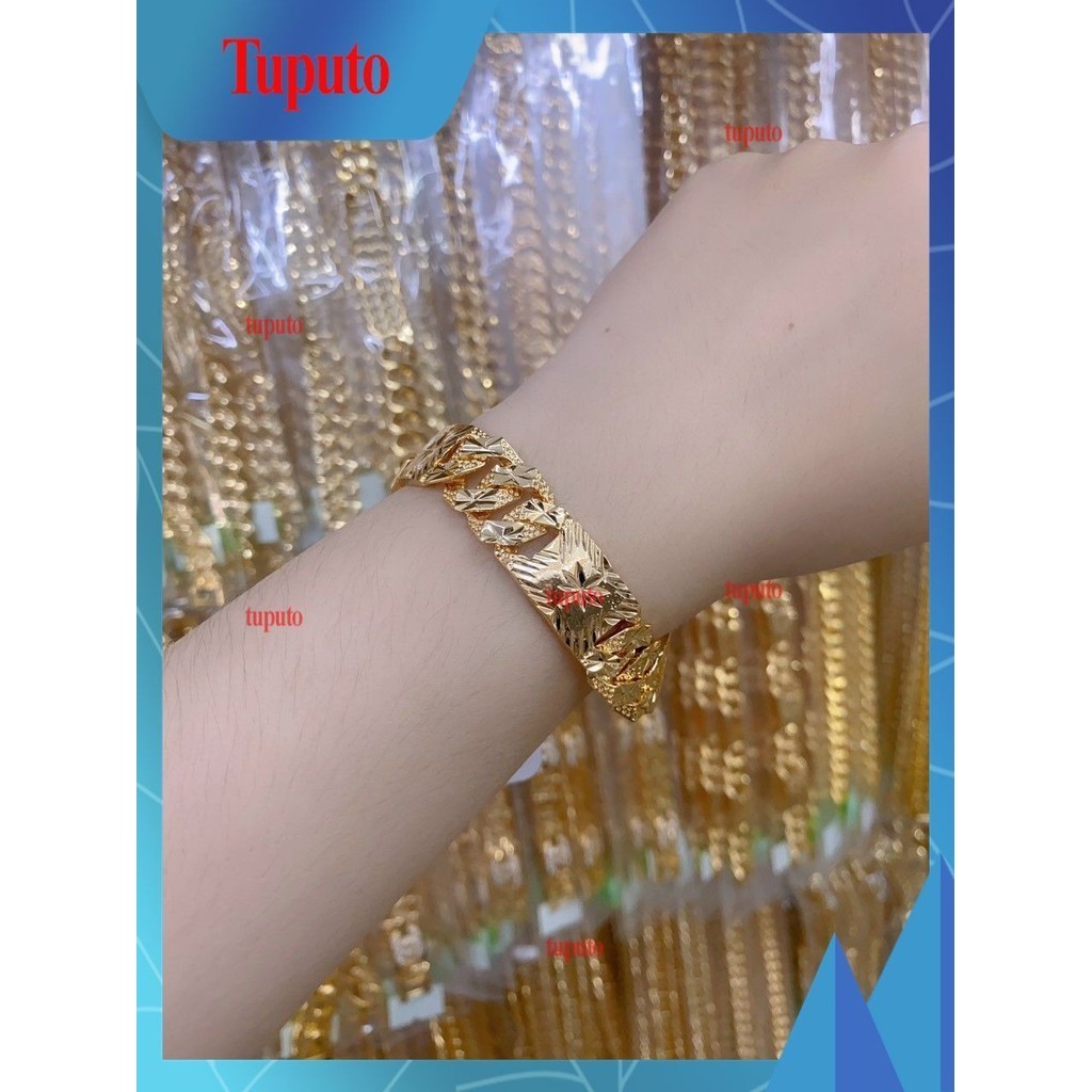 Lắc tay nữ vàng giả chạm ba ngôi sao phong cách trẻ trung lắc nữ mạ vàng 52RKT