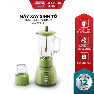 Máy xay sinh tố đa năng Sunhouse SHD5112 (XANH) 2350W mạnh mẽ, cối thủy tinh dễ dàng vệ sinh - Chính hãng - HAPOS