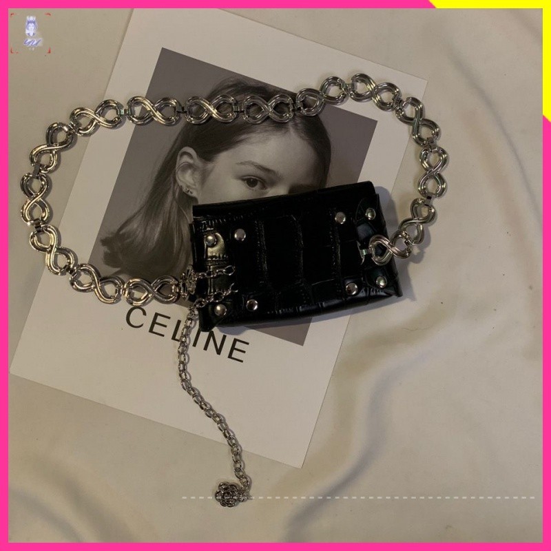 Thời Trang Túi Đeo Chéo Ngực mini Phối Dây Xích Thời Trang Xuân Hè 2021 Cao Cấp Cho Nữ