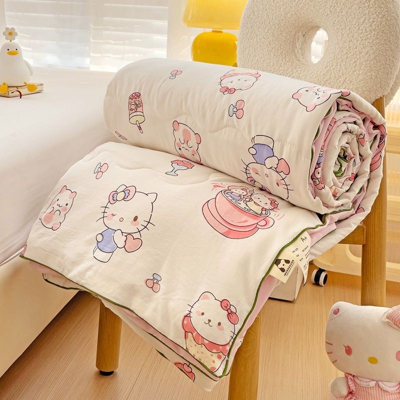 【Ten Beans】chăn hè Quilt 3.5 Feet 5 Feet 6.5 Feet Mỏng Mùa Hè Chăn Sợi Đậu Nành Điều Hòa Không Khí C