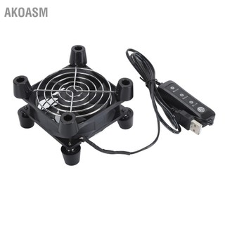 Akoasm quạt máy tính 3 tốc độ 80mm êm usb 5v không chổi than làm mát cho pc dành xbox console router đầu ghi hình