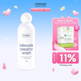 Dung Dịch Vệ Sinh Phụ Nữ Intimate With Hyaluronic Acid ZIAJA Hỗ Trợ Dưỡng Ẩm, Làm Sạch 200ml