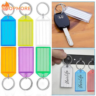 [Marvelous] Thẻ hai mặt bằng nhựa đầy màu sắc sáng tạo Nhãn móc chìa khóa- DIY Office Hotel ID Hành lý Thẻ tên Hành lý