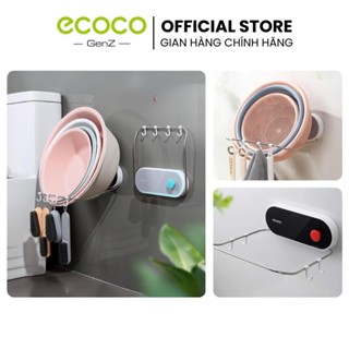 Kệ treo chậu nhà tắm ECOCO, để đồ có móc treo đa năng không khoan tường thế hệ mới EZ 2128