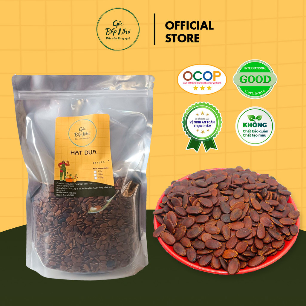 Hạt dưa sạch giàu dinh dưỡng Góc Bếp Nhỏ, túi 500gr/1000gr