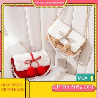 Túi Handmade Phối Màu Mác Trái Cherry ,Set Nguyên Liệu DIY