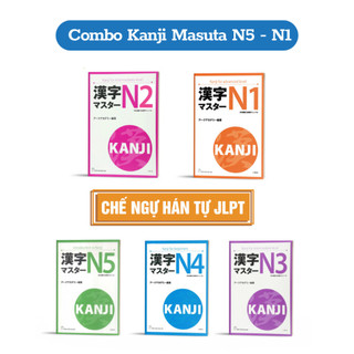 Sách - combo kanji masuta n5, n4, n3, n2, n1 bản dịch tiếng việt -sách hay