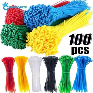 Set 100 Dây Rút Nhựa Tự Khóa Nhiều Màu Sắc Có Thể Tái Sử Dụng