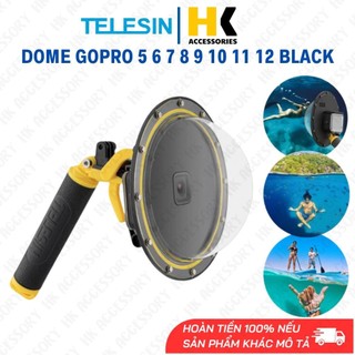 Dome Port Telesin Gopro 12 11 10 9 8 7 6 5 Black Quay nửa trên nửa dưới tạo thước phim ấn tượng- Chính Hãng