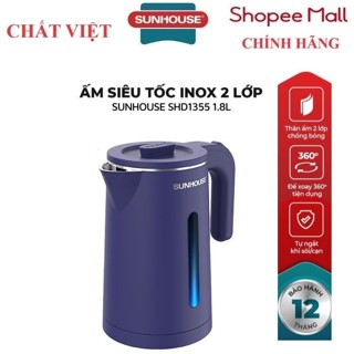 Ấm siêu tốc inox 2 lớp 1.8L Sunhouse SHD1355