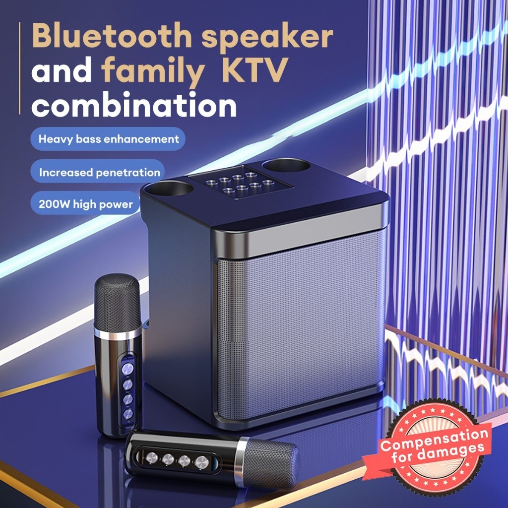 Loa Karaoke Mini Có Mic Loa Bluetooth Có Micro Dual Mic Karaoke Bộ Loa Gia Đình