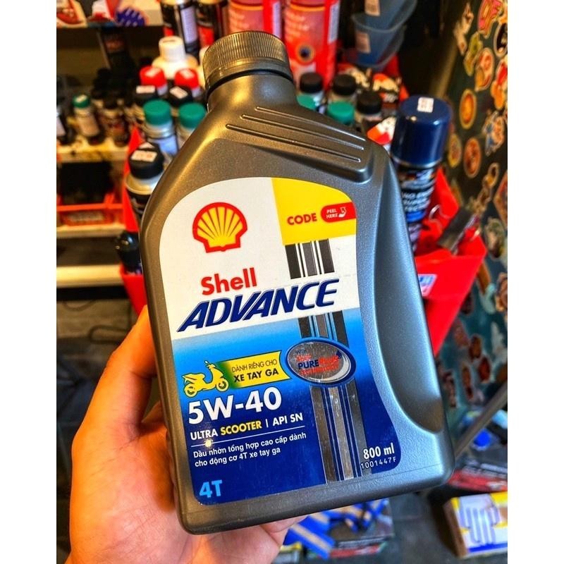 Nhớt SHELL xe tay ga 100% tổng hợp SHELL Advance Ultra Scooter 5w40 chính hãng