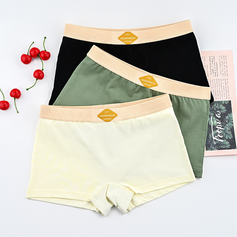 Quần Lót Cotton Màu Trơn Quần Lót Nữ Slim-fit Boxer Đơn Giản Nhiều Màu Nữ Boxer Quần Đùi A6241
