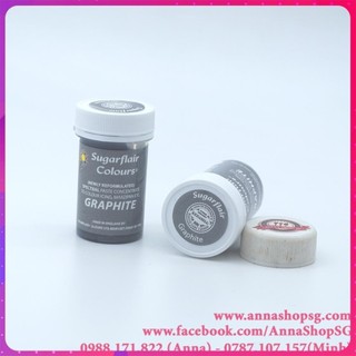 Màu thực phẩm dạng paste sugarflair 25g- graphite